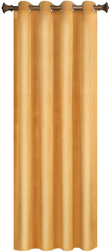 Verduisteringsgordijn met ogen | Mosterd | 140x225 cm