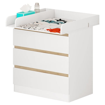 Luiertafel met 3 laden | Wit | 80x74,5x86,5 cm