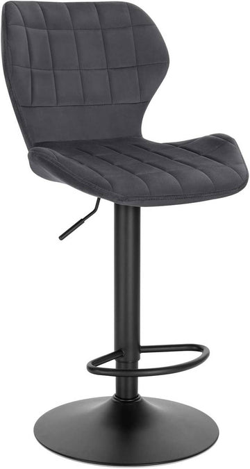 In hoogte verstelbare barkruk 360 graden draaibaar fluweel | 48x38x82 cm