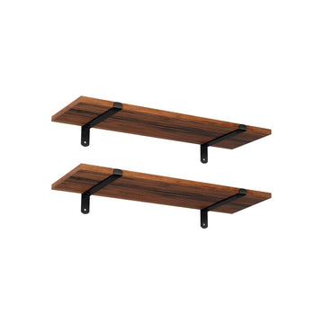 Zwevende wandplanken set van 2 - vintage houtlook - E1-MDF - 60 x 20 x 7 cm