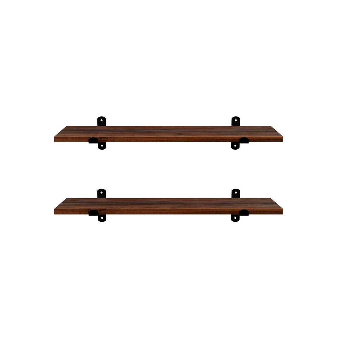 Vägghyllor, svävande, set om 2 – vintage trälook – E1-MDF – 60 x 20 x 7 cm