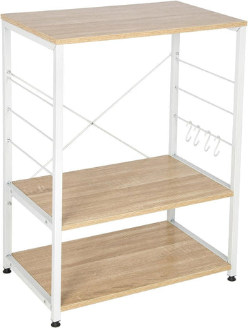 Keukenrek met 3 planken en haken | 60x40x82 cm