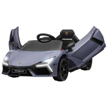 Elektrische kinderauto Lamborghini Revuelto | Kleur: Grijs | Afmetingen: 60x105x40 cm