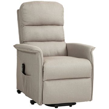 Elektrische relaxfauteuil met sta-opfunctie | Kleur: Grijs | Afmetingen: 66x90x96 cm