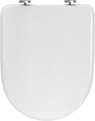D-vorm wc-bril met softclose en quick-release | Wit