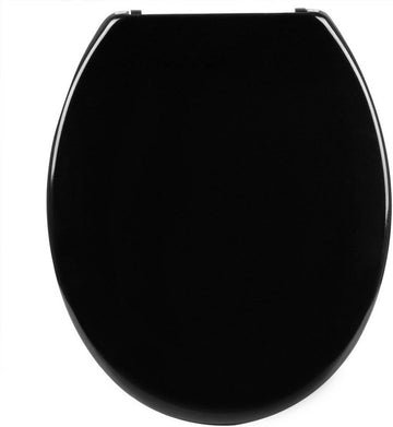 Ovale wc-bril met softclosefunctie | Zwart