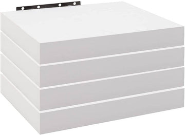 4-delige wandplankenset MDF | Wit | 30x22,9x3,8 cm