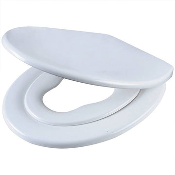 Toiletbril met geïntegreerde kinderbril softclose | Wit