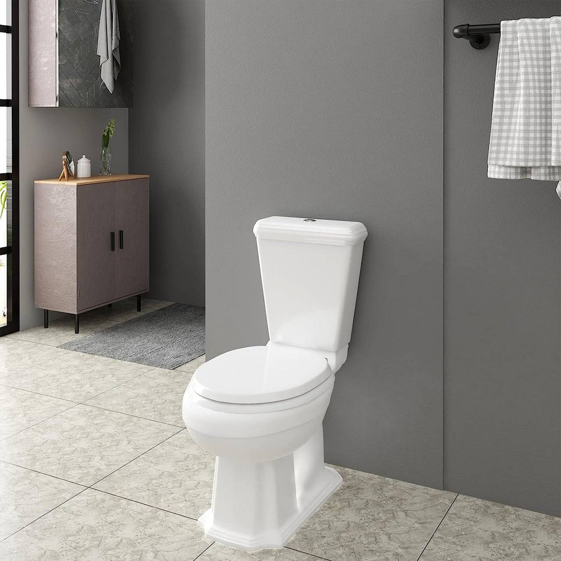Toilettensitz mit Absenkautomatik und Schnellverschluss | Weiß