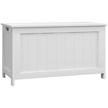 Opbergbank met klep - Speelgoedkist | Kleur: Wit | Afmetingen: 81x40x46 cm