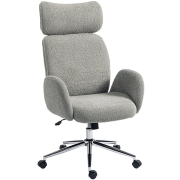 Bureaustoel met hoofdsteun | Kleur: Donkergrijs | Afmetingen: 65x75x115-123 cm