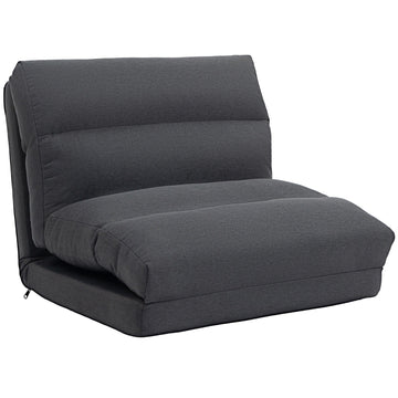 Zitzakstoel met bedfunctie en 6 standen | Kleur: Grijs | Afmetingen: 70x72x56 cm