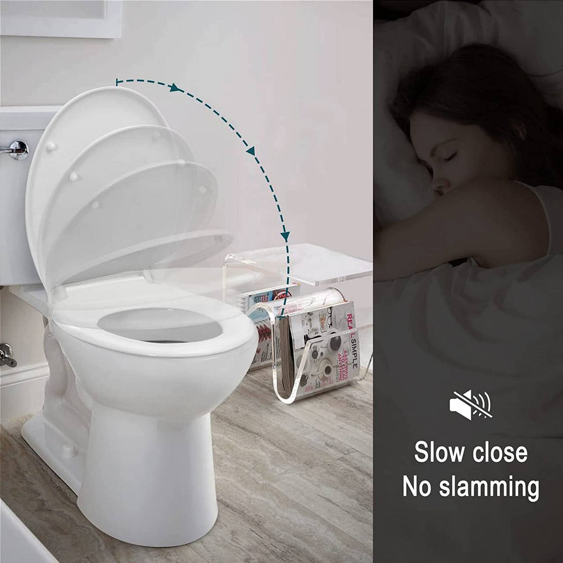 Kunststoff-WC-Sitz mit Kindersitz und Softclose | Weiß