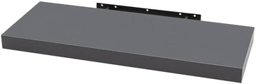 Zwevend wandrek voor boeken, cd's en dvd's | Donkergrijs | 110x22,9x3,8 cm