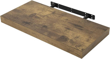 Wandplank voor boeken en cd's | Vintagebruin | 40x22,9x3,8 cm