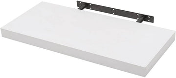 Zwevende wandplank voor boeken en cd's Wit | 80x22.9x3.8 cm