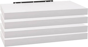 4-delige wandplankenset MDF | Wit | 50x22,9x3,8 cm