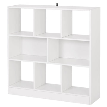 Boekenkast met 8 vakken voor woonkamer en kantoor | Wit | 97,5x30x100 cm