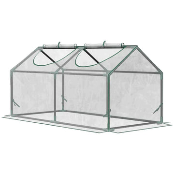 Mini-kas voor tuin en balkon | Kleur: Transparant | Afmetingen: 120x60x60 cm