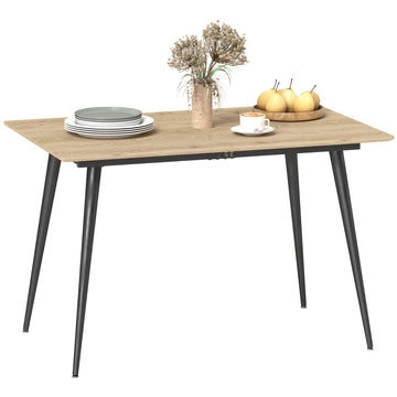 Uitschuifbare eettafel voor 6-8 personen | Kleur: Bruin | Afmetingen: 120x75x77 cm