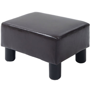 Kruk met kunstleren bekleding | Kleur: Koffie | Afmetingen: 40x30x24 cm