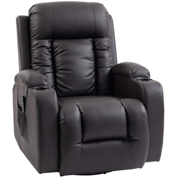 Massagesfauteuil met Wip-, Lig- en Warmtefunctie | Kleur: Bruin | Afmetingen: 82x99x103 cm