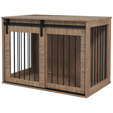 Hondenbench voor grote honden met deur | Kleur: Wit | Afmetingen: 58x98x61 cm