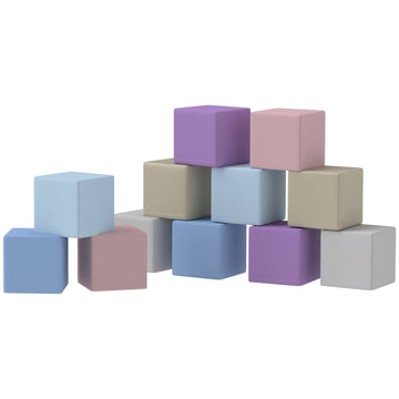 Zachte foam bouwblokken - 12-delige set | Kleur: Meerkleurig | Afmetingen: 20x20x20 cm