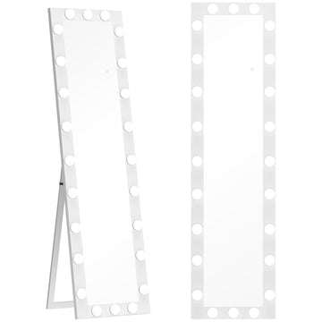LED-spiegel 150x40 cm met 24 lampen en 3 lichtkleuren | Kleur: Wit | Afmetingen: 40x4x150 cm