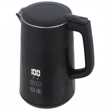 Waterkoker 1,7 L 2200 W met temperatuurkeuze | Kleur: Zwart | Afmetingen: 15,5x21,8x26 cm