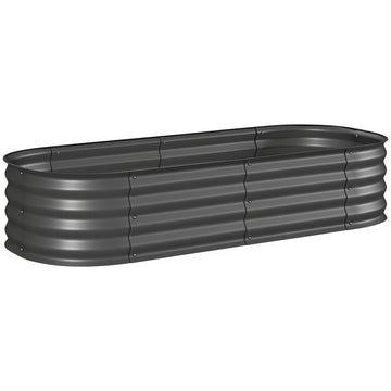 Modulair verhoogd tuinbed 150 cm | Kleur: Donkergrijs | Afmetingen: 62x150x30 cm