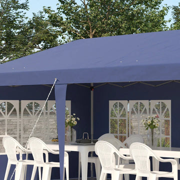 Vouwtent 3 x 6 m met 4 wanden | Kleur: Blauw | Afmetingen: 295x585x270 cm
