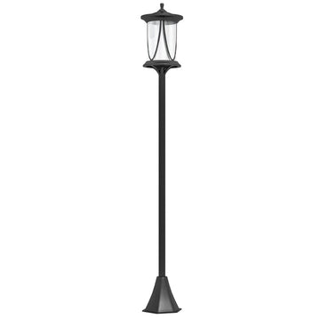 Solar tuinpadverlichting - LED-lantaarn IP44 | Kleur: Zwart | Afmetingen: 17x17x127 cm