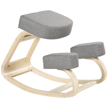 Ergonomische knielstoel met kantelfunctie | Kleur: Grijs | Afmetingen: 51x69x58 cm