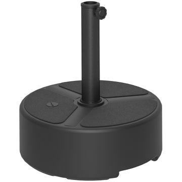 Vulbare parasolvoet voor tuinparasol - Rond | Kleur: Zwart | Afmetingen: 45x45x32,5 cm
