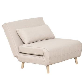 1-persoons slaapbank - Scandinavische sofa | Kleur: Crème wit | Afmetingen: 94x78x80 cm