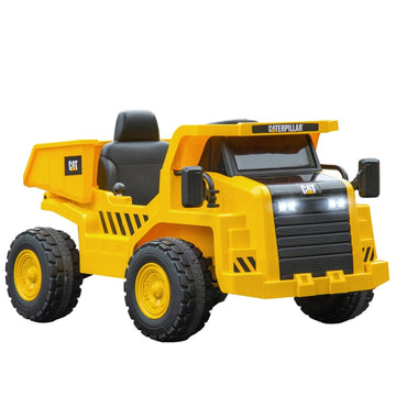 Elektrische Caterpillar kinder-graafmachine | Kleur: Geel | Afmetingen: 70.5x110x61.5 cm