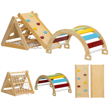 Klimrek 7-in-1 met glijbaan en boog | Kleur: Multicolor | Afmetingen: 62,5x168x57 cm