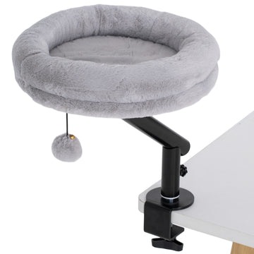 Kattenbureau-bed – 360° draaibaar kattenbed | Kleur: Grijs | Afmetingen: 35x35x48 cm