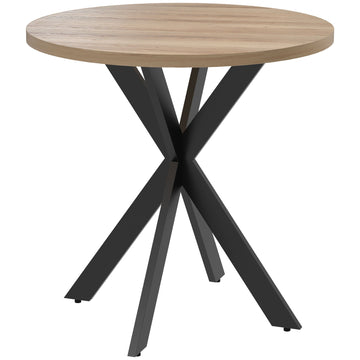 Ronde eettafel 75 cm | Kleur: Bruin + Zwart | Afmetingen: 75x75x75 cm