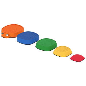 Balansstenen voor kinderen 5-delig | Kleur: Blauw+Oranje | Afmetingen: 33,5x37,8x8,5 cm