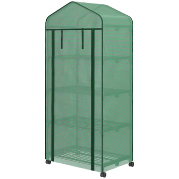 Mini foliekas - Broeikas voor planten | Kleur: Groen | Afmetingen: 50x69x165 cm