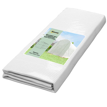 Kasfolie met deur en 8 ramen voor tunnelkas | Kleur: Wit | Afmetingen: 200x400x200 cm
