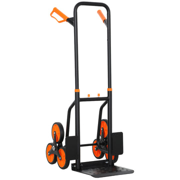 Opvouwbare trapklimmer steekwagen 120 kg | Kleur: Oranje | Afmetingen: 44x67x106,5 cm