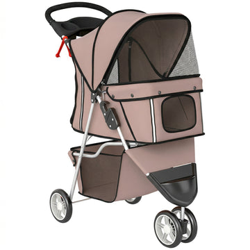 Hondenbuggy voor kleine honden tot 10 kg | Kleur: Koffie | Afmetingen: 44x77x102 cm