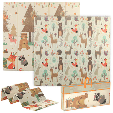 Opvouwbare baby speelmat kruipmat | Kleur: Meerkleurig | Afmetingen: 176x196x1,5 cm