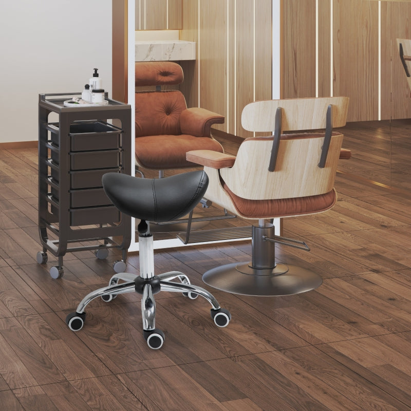 Ergonomische zadelkruk, in hoogte verstelbaar | Kleur: Zwart | Afmetingen: 52x53x(49-61) cm