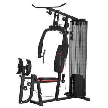 Multi-gym met gewichten - Krachtstation | Kleur: Zwart | Afmetingen: 108x160x200 cm
