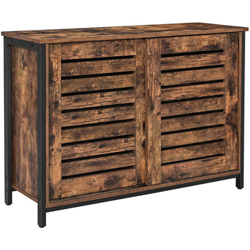 Industriële opbergkast met 2 planken en 2 deuren - 100 x 35 x 70 cm