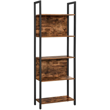 Keukenkast industrieel, ladderkast met 5 planken, 62 x 24 x 165 cm